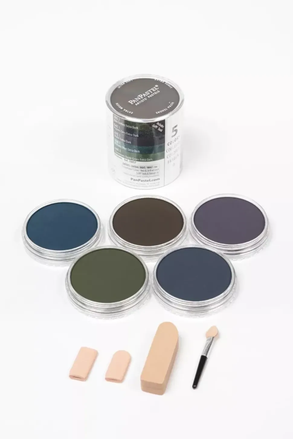 Set 5 Pasteles concentrados Shadows Shades y esponjas PanPastel 9ml