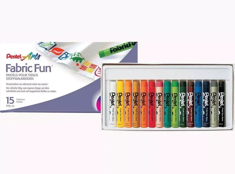 Set 15 Pasteles Textiles Fabric Fun Pentel