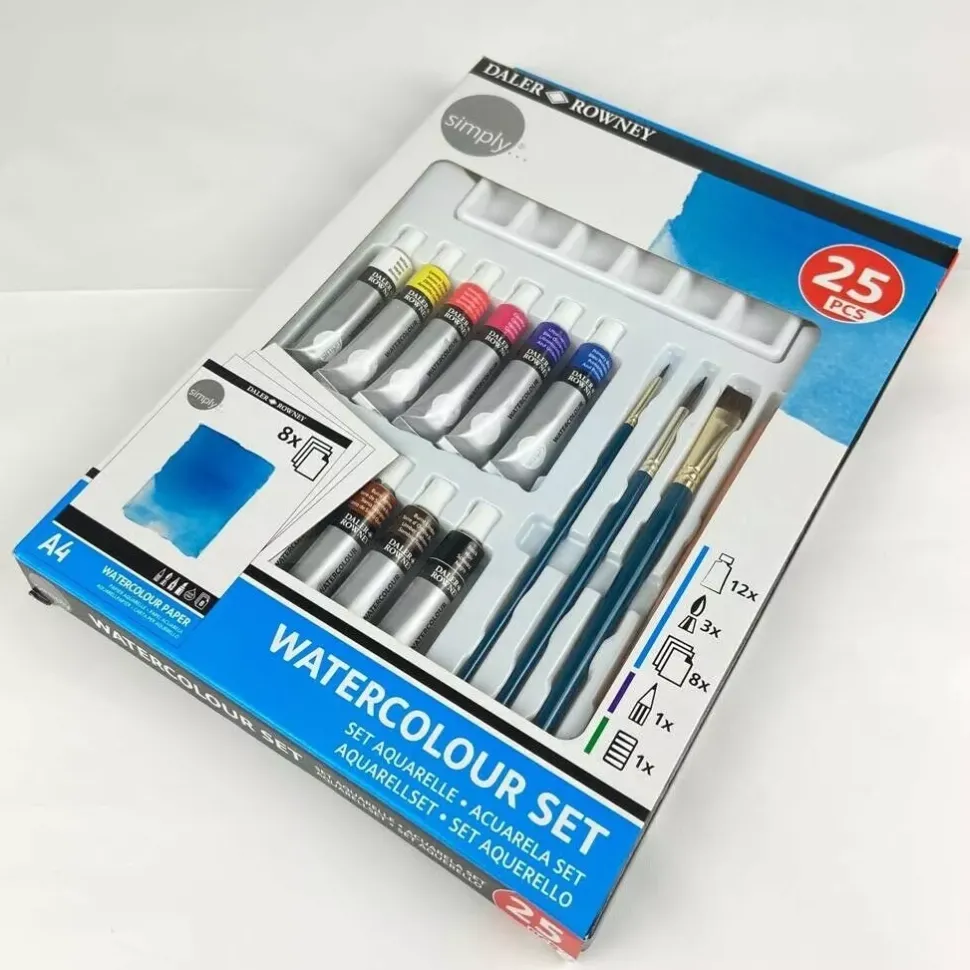 Set 25 Piezas Acuarela Daler Rowney