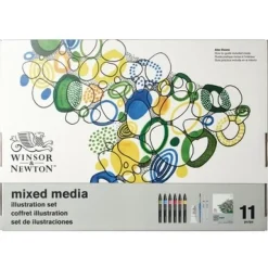 Set 11 piezas ilustración mIxed media Winsor & Newton