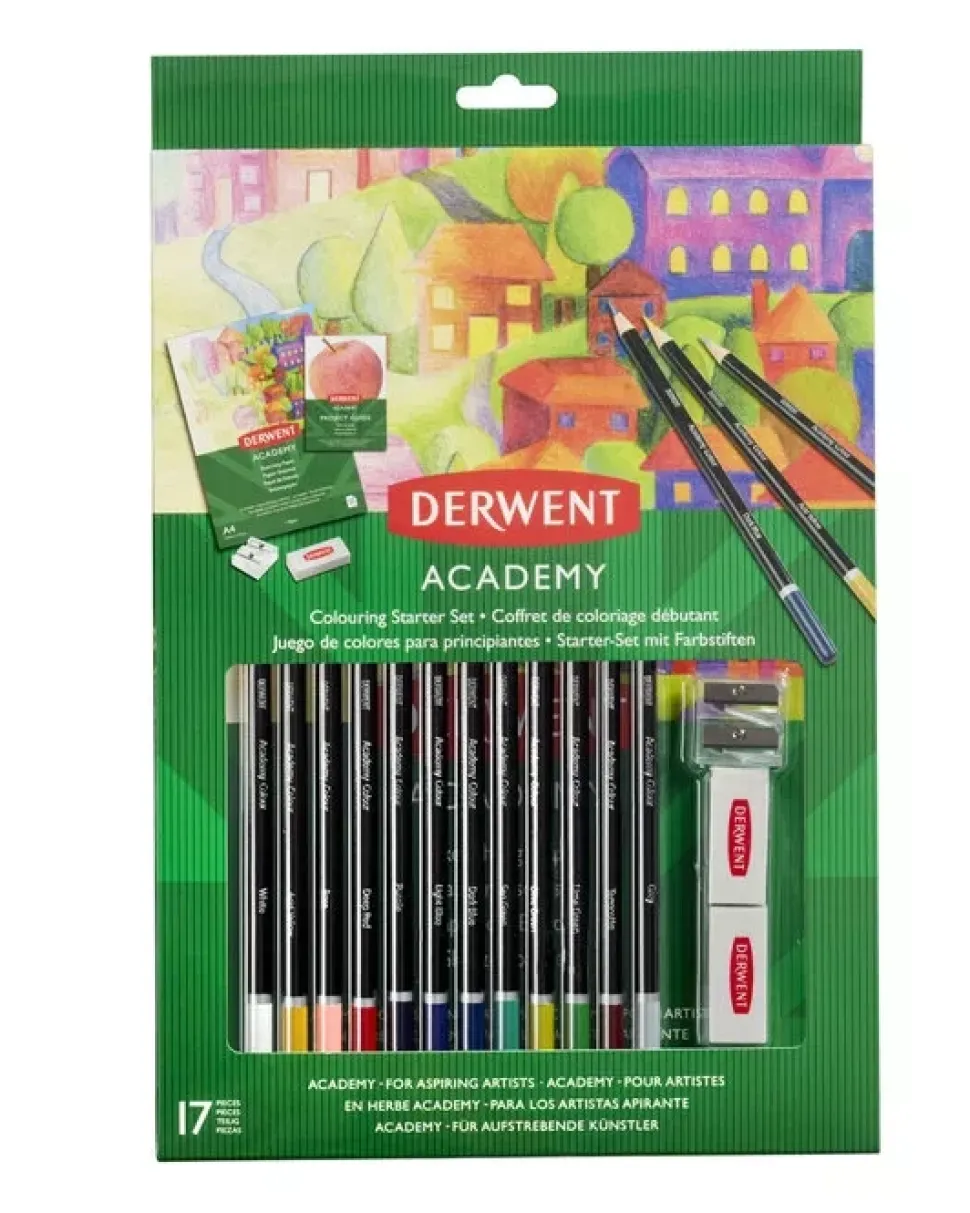 Set 17 piezas iniciación dibujo Academy Derwent