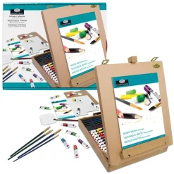 Set 48 Piezas Medios Mixtos + Caja Caballete de Madera Royal & Langnickel