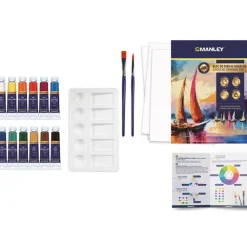 Set 16 piezas para pintura con gouache Manley