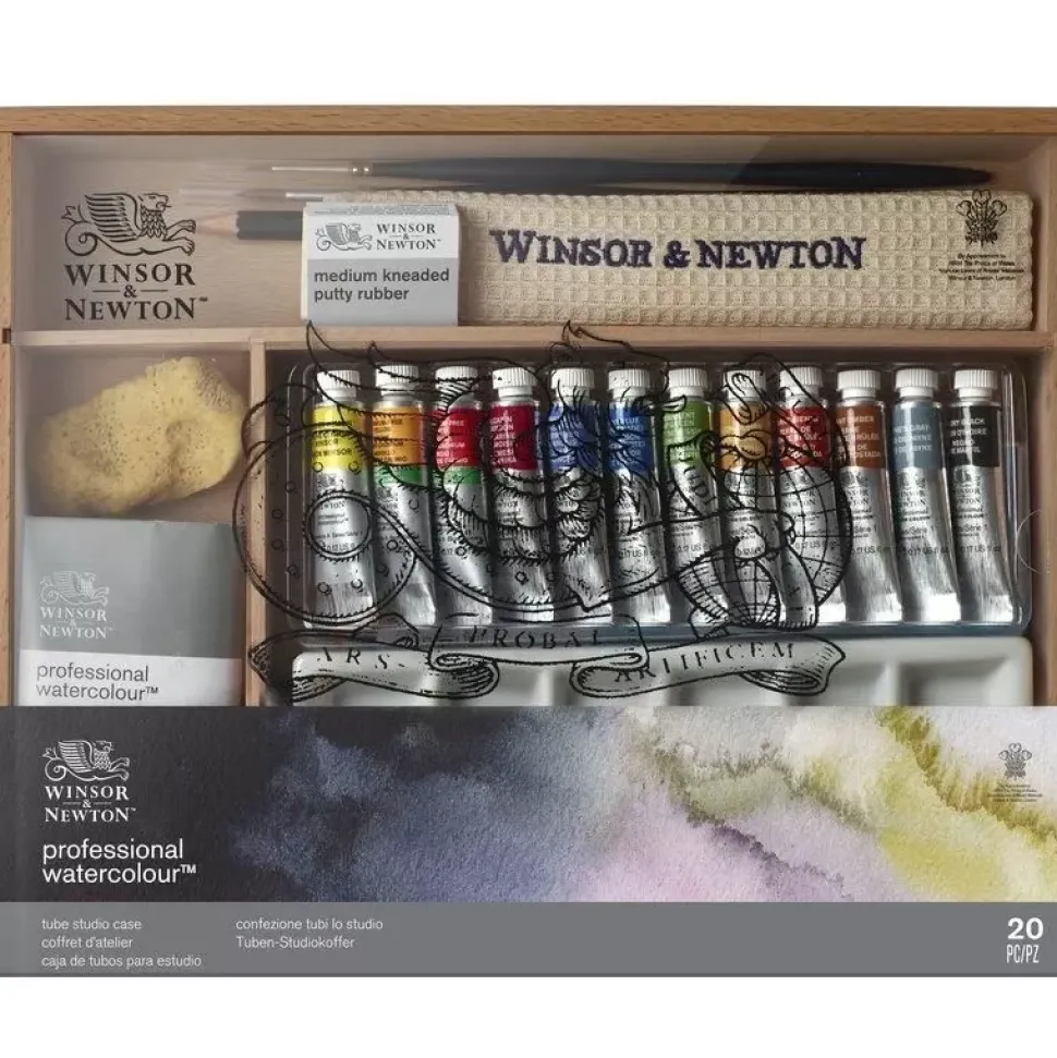 Set 20 piezas Studio case Professional Watercolour Winsor & Newton
