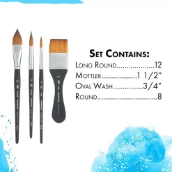 Set 4 Pinceles Aqua Elite Professional Princeton