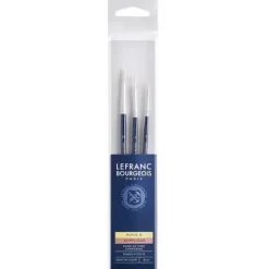Set 3 Pinceles Mango Corto Pelo Natural Chungking Lefranc & Bourgeois