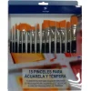 Set 15 pinceles para acuarela y tempera Van Gogh