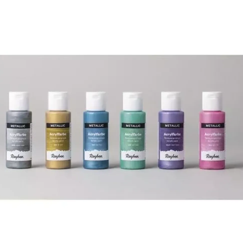 Set 6 Pinturas Metálicas Surtidas Rayher 60ml