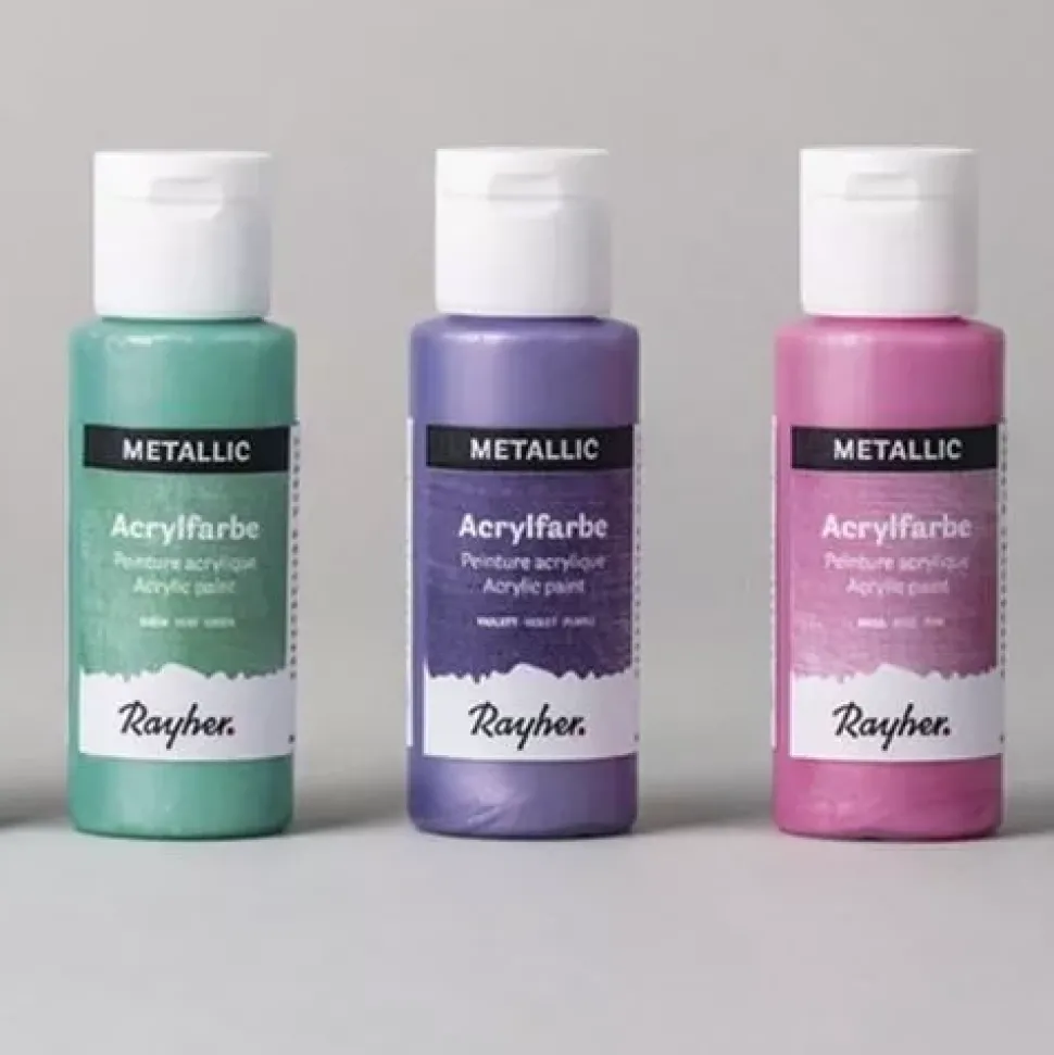 Set 6 Pinturas Metálicas Surtidas Rayher 60ml