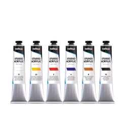 Set 6 pinturas para modelismo Acrílico Studio Colores Primarios Vallejo 58 ml