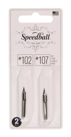 Set 2 plumillas 102 y 107 Speedball