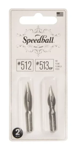 Set 2 plumillas 512 y 513EF Speedball