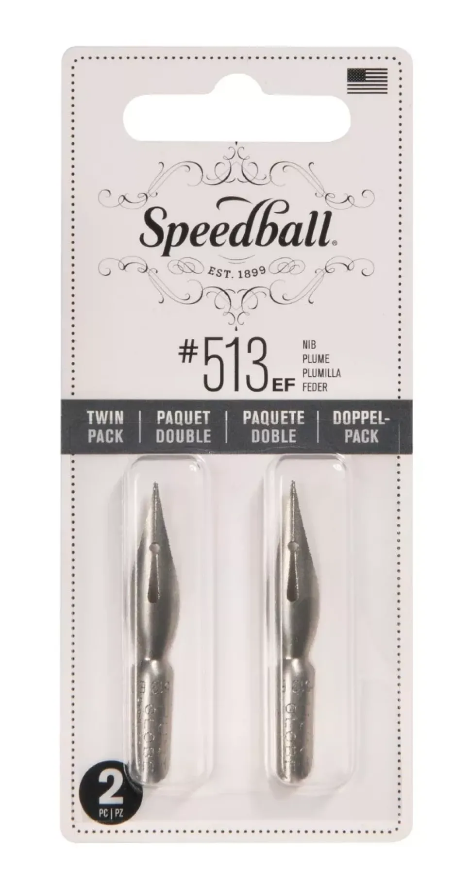 Set 2 plumillas Globe 513EF Speedball