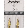 Set 2 plumillas planas C4 Speedball