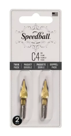 Set 2 plumillas planas C4 Speedball
