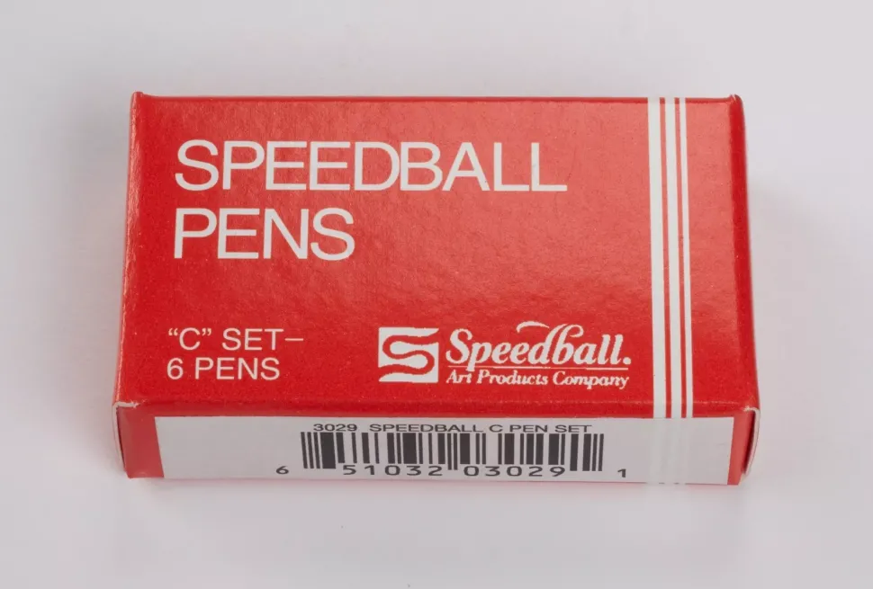 Set 6 plumillas planas para zurdos serie C Speedball
