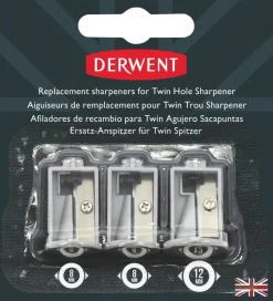 Set 3 repuestos para sacapuntas doble punta eléctrico Derwent