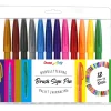 Set 12 Rotuladores Brush Sign Colores Básicos Pen Pentel