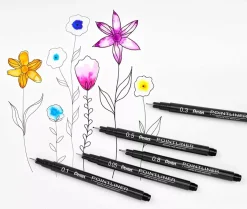 Set 5 Rotuladores Calibrados Pointliner Pentel
