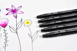 Set 5 Rotuladores Calibrados Pointliner Pentel