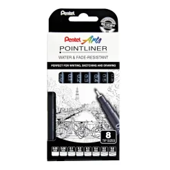 Set 8 Rotuladores Calibrados Pointliner Pentel