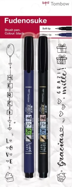 Set 2 Rotuladores Caligráficos Fudenosuke Tombow