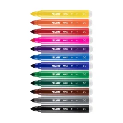 Set 12 rotuladores colores brillantes Maxi Milan