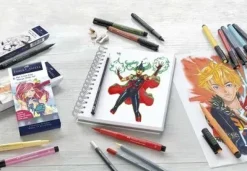 Set 6 rotuladores Manga Kaoiro Pitt Artist Pen Faber-Castell