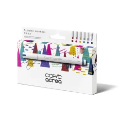 Set 6 rotuladores multisuperficie Deep Colors Acrea Copic