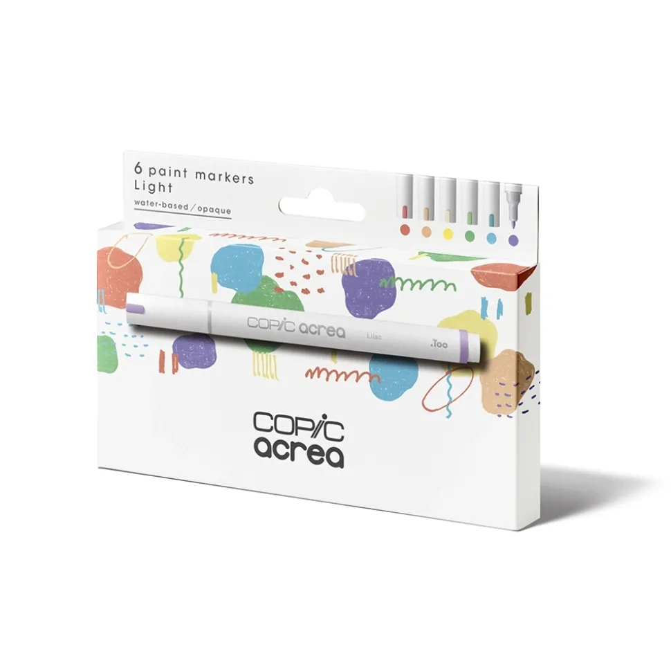 Set 6 rotuladores multisuperficie Light Colors Acrea Copic