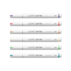 Set 6 rotuladores multisuperficie Light Colors Acrea Copic