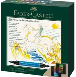 Set 20 Rotuladores Pitt Artist Pen Dual Faber-Castell