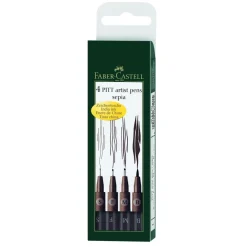Set 4 rotuladores Sepia Oscuro Pitt Artist Pen Faber-Castell