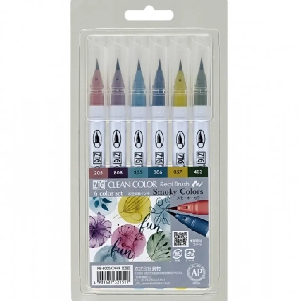 Set 6 rotuladores Smoky Colors Clean Color Zig