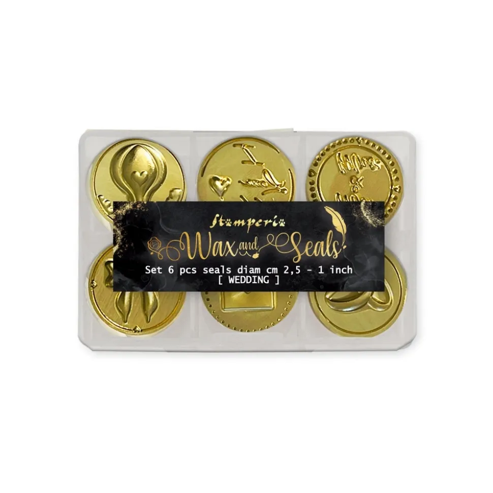 Set 6 sellos de lacre Wedding Wax and Seals Stamperia