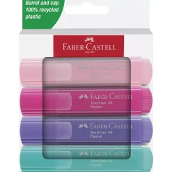 Set 4 Subrayadores Pastel Textliner 46 Faber-Castell