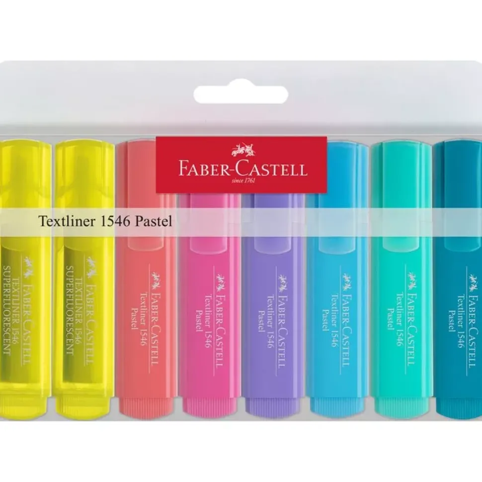 Set 8 Subrayadores Pastel Textliner 46 Faber-Castell