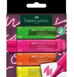 Set 4 Subrayadores Superfluorescentes GenZ Textliner 46 Faber-Castell