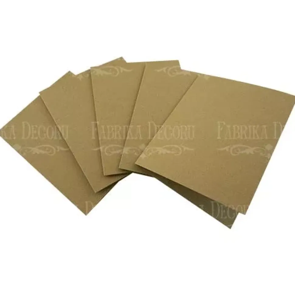 Set 5 Tarjetas Kraft Fabrika Decoru 12x15cm