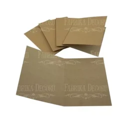 Set 5 Tarjetas Kraft Fabrika Decoru 12x15cm