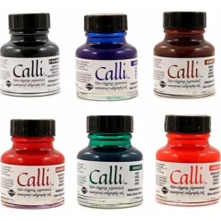 Set 6 tinta para caligrafía Calli Daler-Rowney 29.5ml