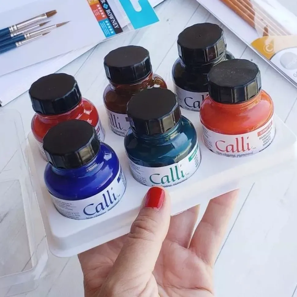 Set 6 tinta para caligrafía Calli Daler-Rowney 29.5ml