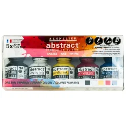 Set 5 Tintas Acrílicas Abstract Colores Primarios Sennelier 30ml