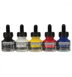 Set 5 Tintas Acrílicas Abstract Colores Primarios Sennelier 30ml