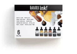 Set 6 Tintas Acrílicas Iridiscente Liquitex