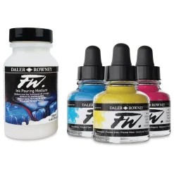 Set 3 tintas FW y Medium Daler-Rowney