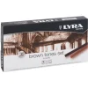 Set 12 tizas marrones Polycrayons Hard Lyra