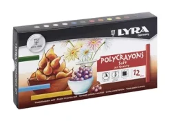 Set 12 tizas pasteles Polycrayons Soft Lyra