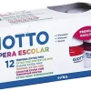 Set 12 témperas escolares surtidas Giotto 25ml