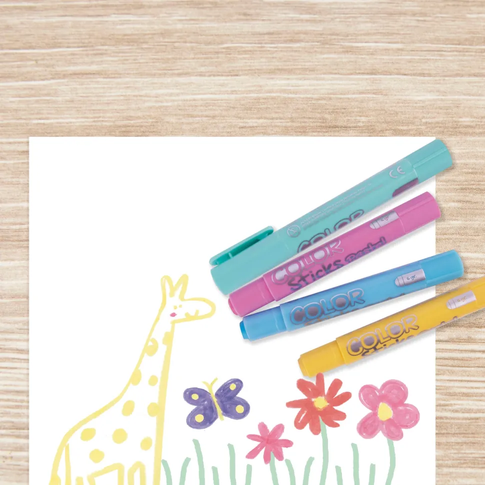 Set 6 témperas sólidas colores pastel Apli 6g